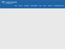 Tablet Screenshot of cleancoaltechnologiesinc.com